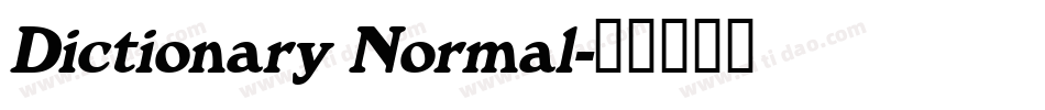 Dictionary Normal字体转换